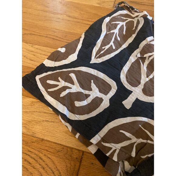 Who What Wear Womens Leaf Print Shorts Size M Black & Brown With Side Pockets - Picture 3 of 10
